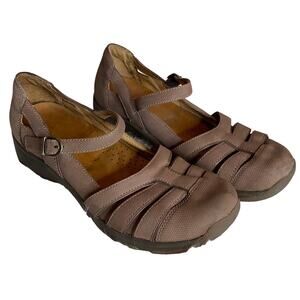 Dansko Latte Brown Kiera Mary Jane Leather Shoes 40 / 10